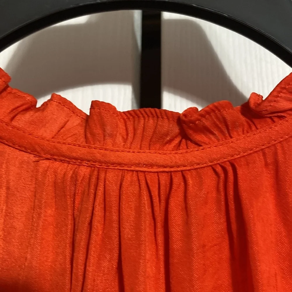 Joie orange lightweight top blouse shirt size 1X - Picture 10 of 14